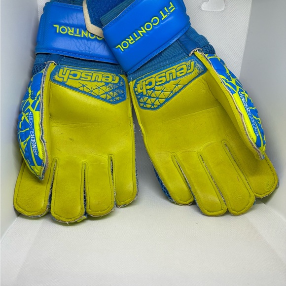 Reusch Soccer Goalie Gloves Fit Control SG Extra Finger Support SZ 7 - Picture 2 of 7